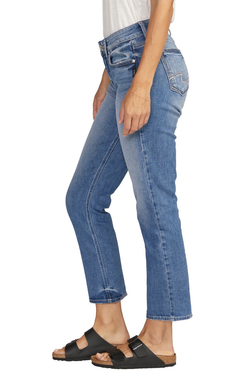 Silver Jeans Co. Elyse Ankle Straight Leg Jeans, Alternate, color, 