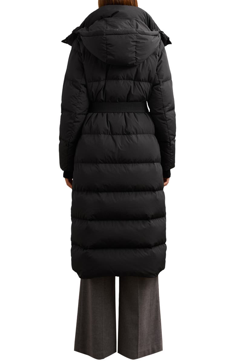 Reiss Colette Longline Puffer Coat with Removable Hood, Main, color, Black
