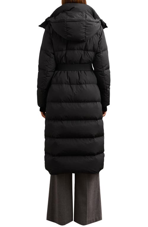 Reiss Colette Longline Puffer Coat With Removable Hood In Black