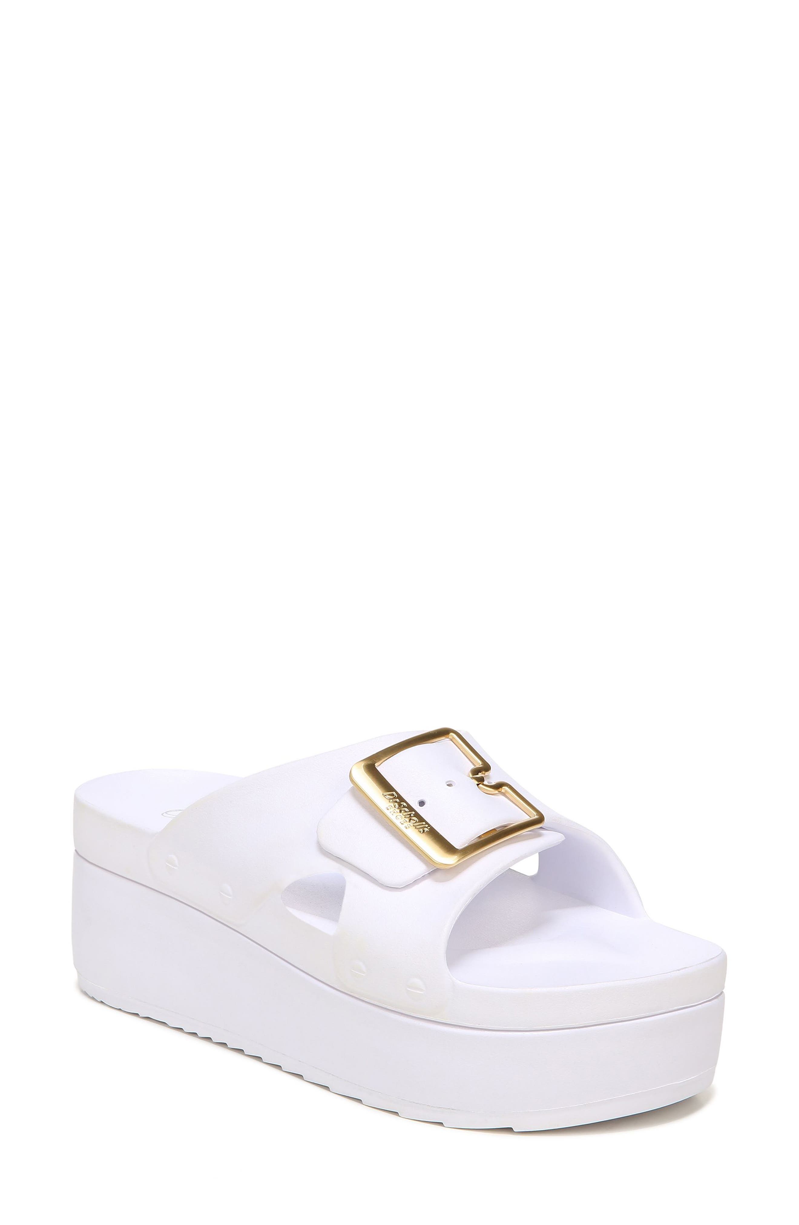 Original Goals Platform Slide Sandal, Main, color, WHITE