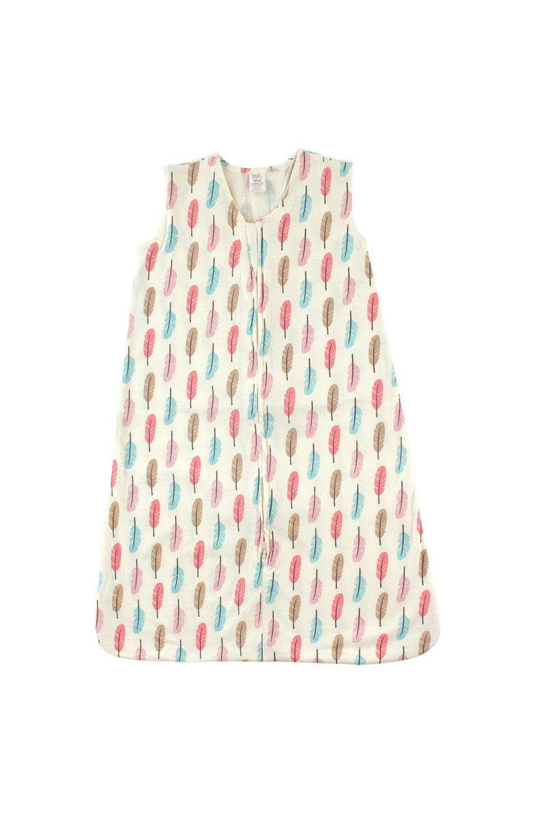 Touched by Nature Sleeveless Organic Cotton Sleep Cocoon, Main, color, Feathers