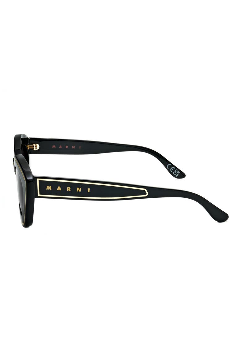 53mm Cat Eye Sunglasses, Alternate, color, BLACK / GREY