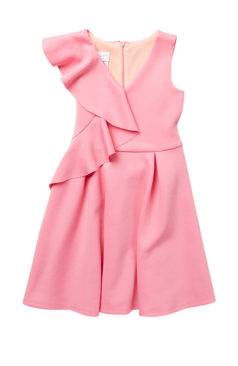 GERSON & GERSON Side Ruffle Skater Dress, Main, color, 