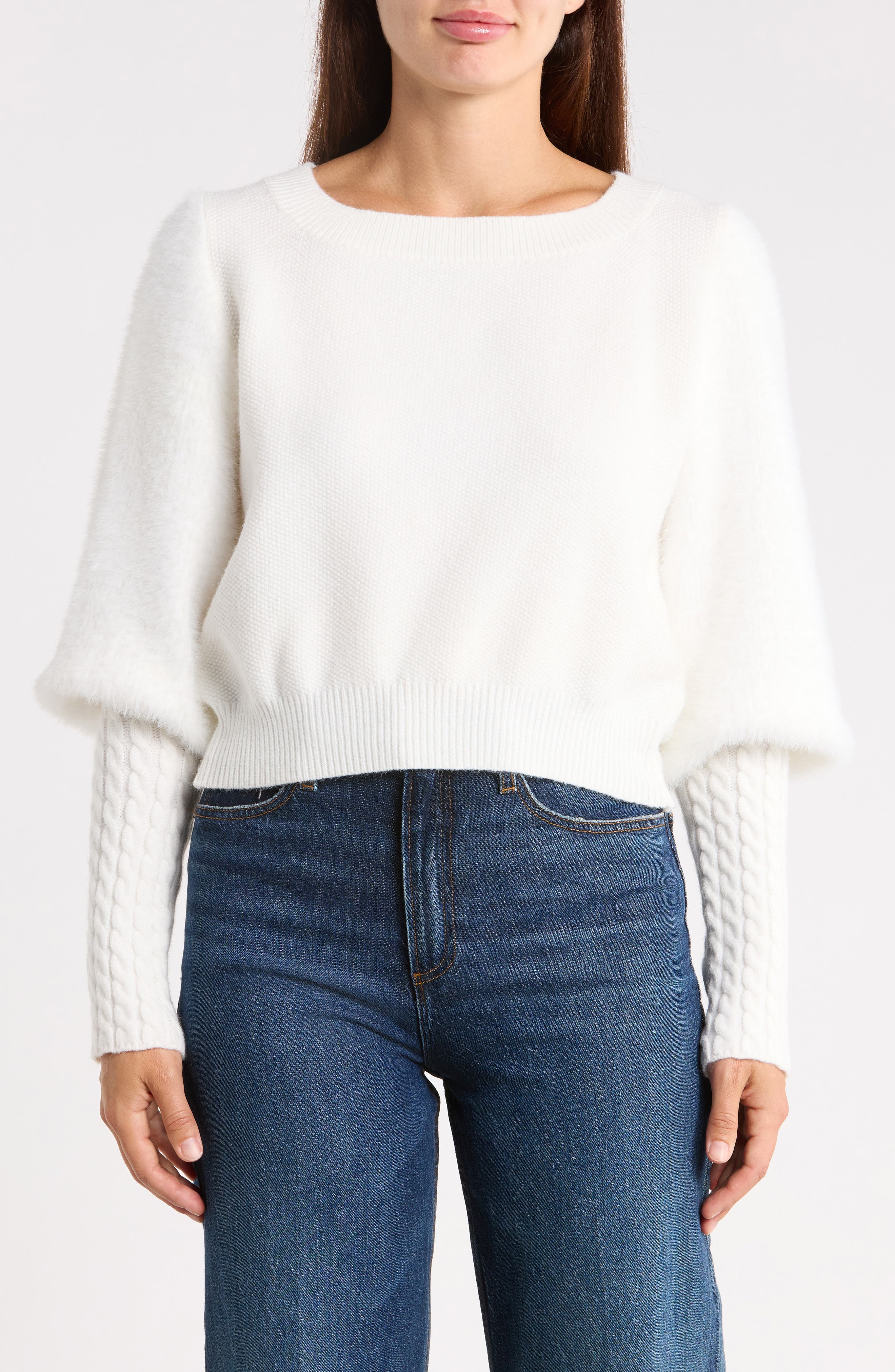 Cable Sleeve Sweater