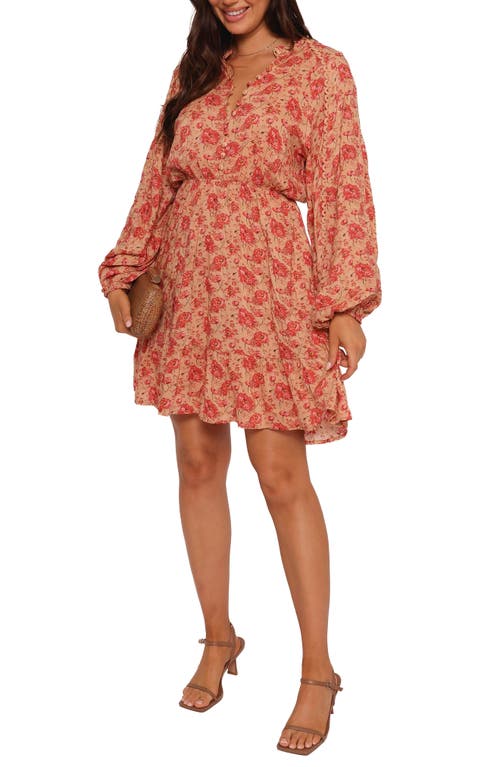 Petal And Pup Petal & Pup Marti Floral Long Sleeve Minidress In Multi