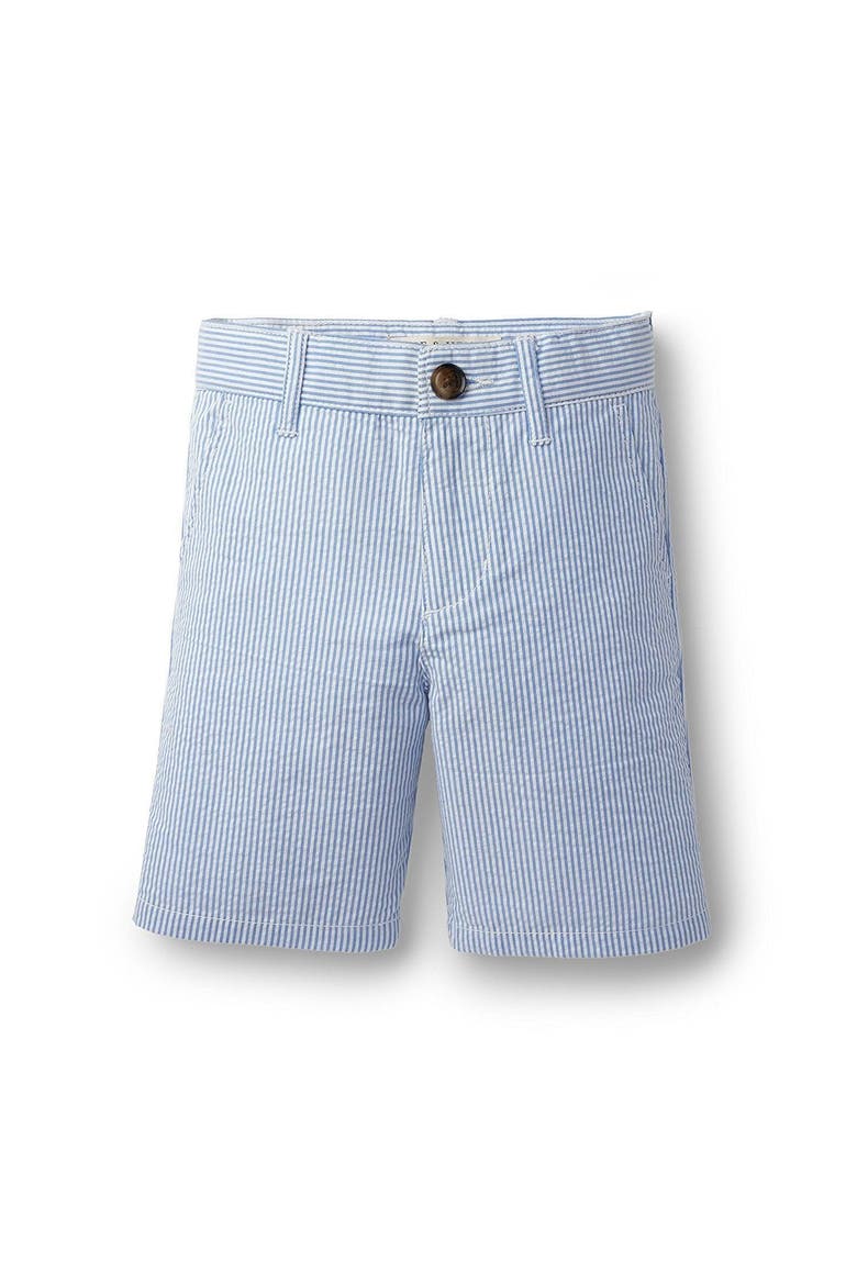 Boys' Organic Cotton Seersucker Short, Kids, Main, color, Blue Seersucker