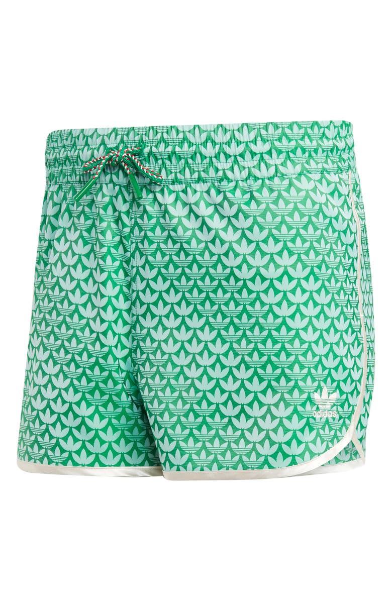 adidas Originals Adicolor Monogram Jacquard High Waist Shorts, Alternate, color, 