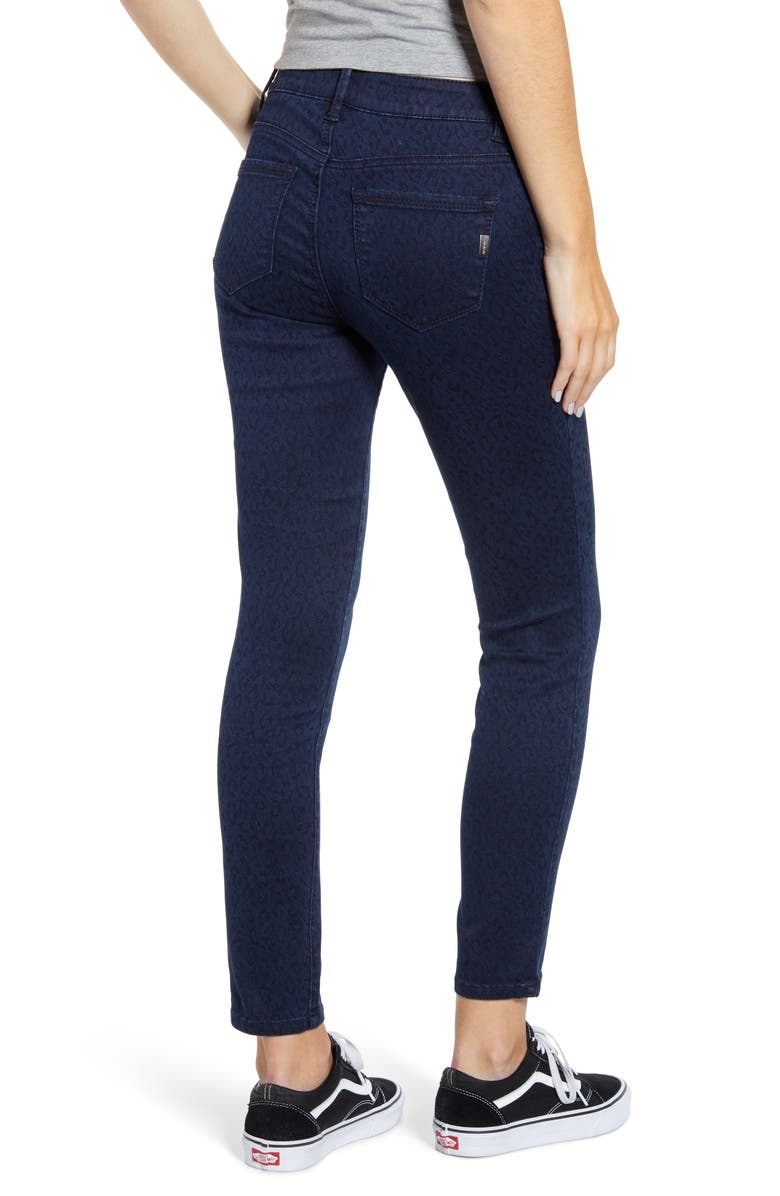 1822 Denim Tonal Leopard Print Skinny Jeans, Alternate, color,
