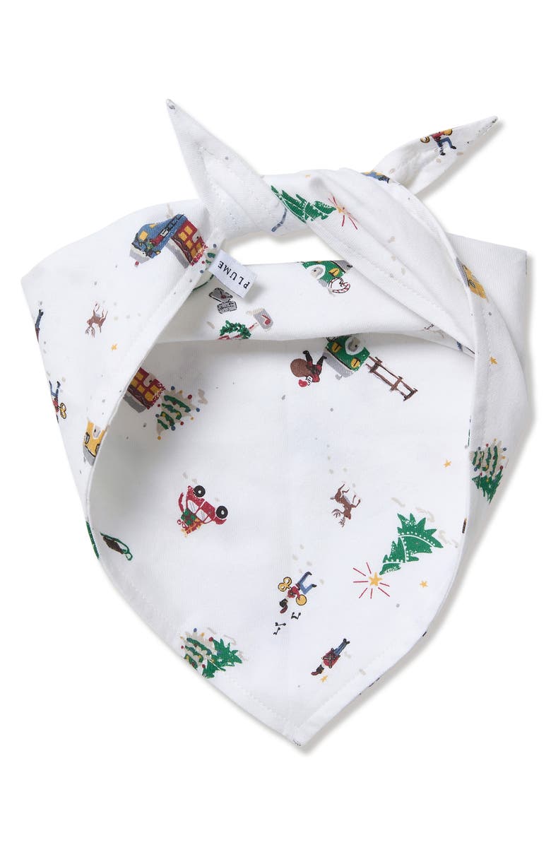 Petite Plume Holiday Town Dog Bandana, Alternate, color, White