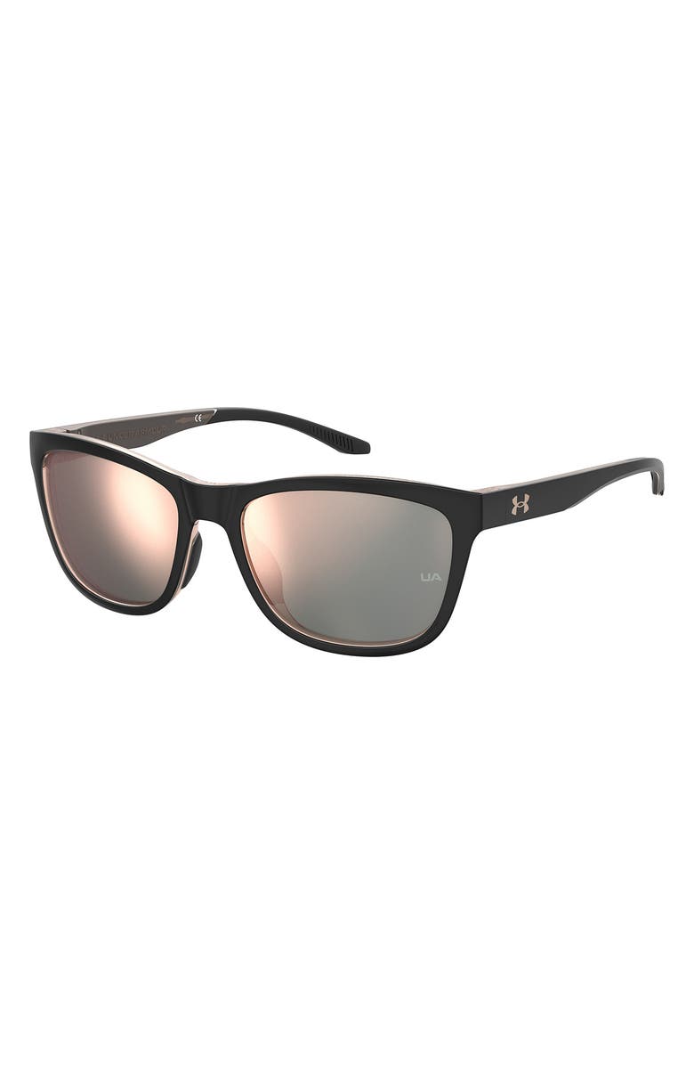 Under Armour Play Up Square Sunglasses, Alternate, color, Black Pink
