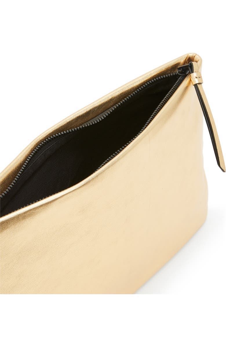 AllSaints Bettina Leather Clutch, Alternate, color,