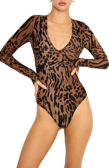 Animal print bodysuit online