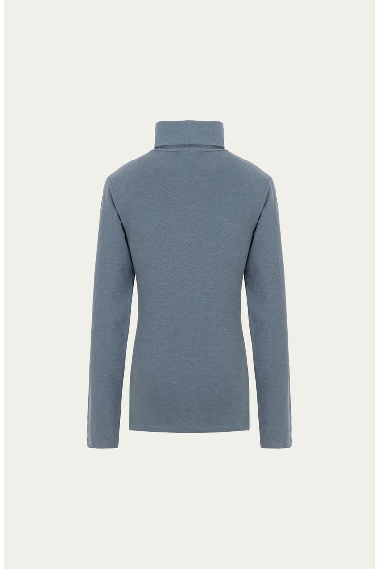 Hemp Essentials Mockneck, Alternate, color, Blue