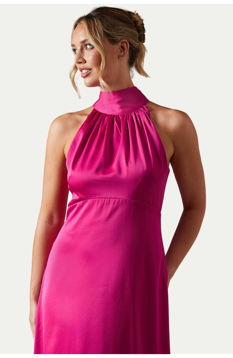 Oasis Midi Bridesmaid Midi Dress, Alternate, color, Bright Pink