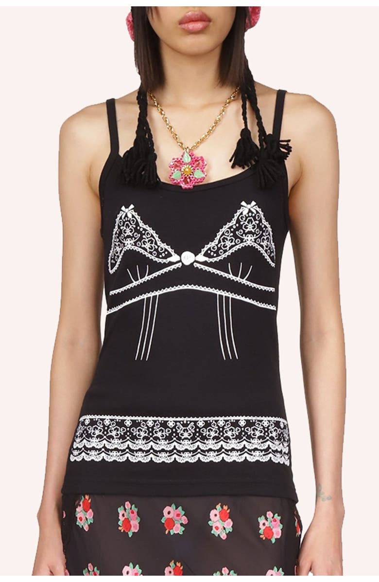 Anna Sui Lingerie Printed Tank Top, Main, color, 