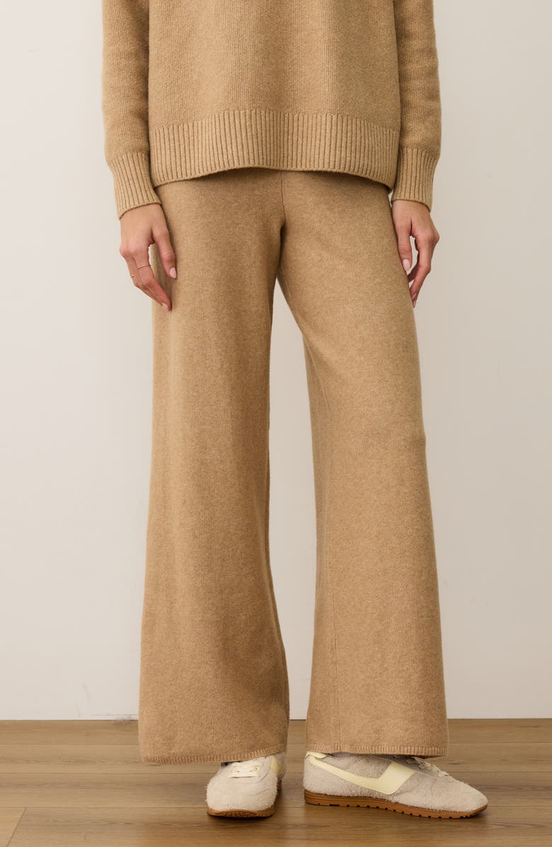 Marine Layer Chalet Knit Straight Leg Pants, Alternate, color, Toffee
