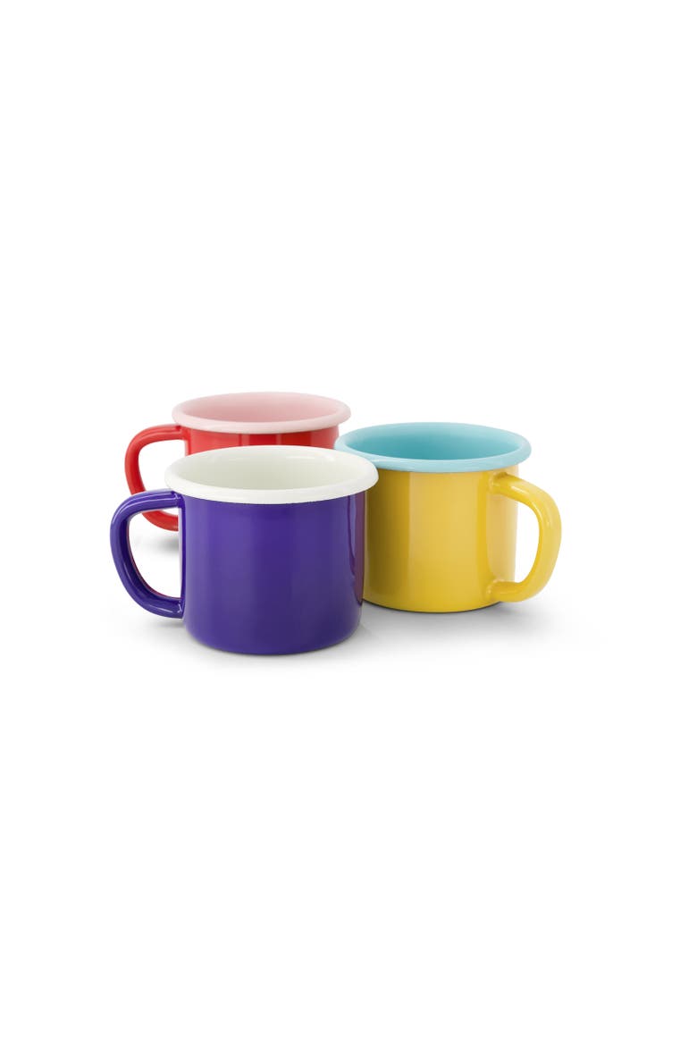Two Tone Enamel Mug - Set of 4, Alternate, color, Mustard & Light Blue