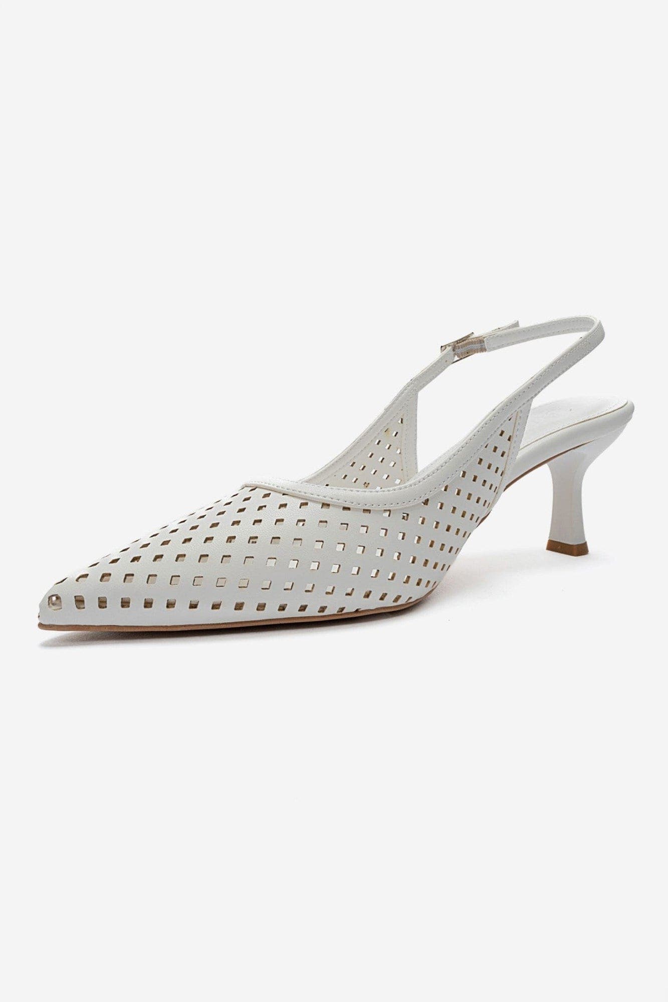 Uvien Stiletto Slingback Pump, Alternate, color, White