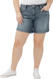 Silver Jeans Co. The Boyfriend Americana Mid Rise Denim Shorts