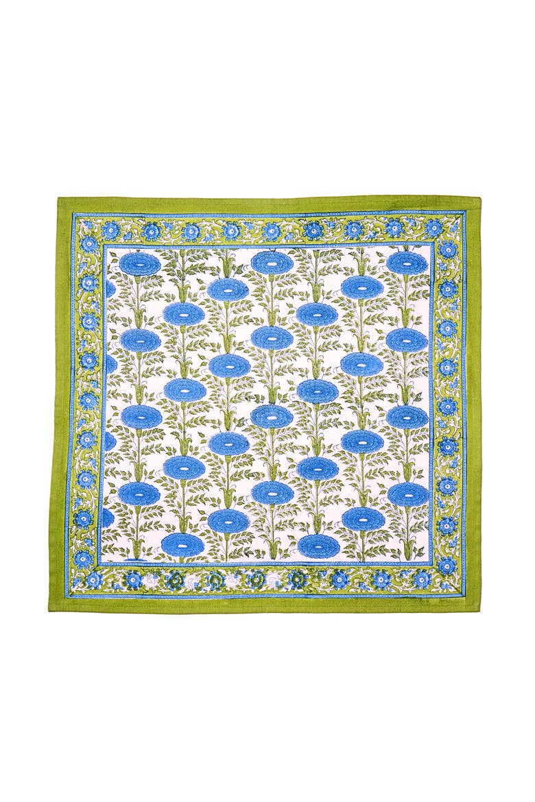 Araminta Blockprint Napkins - Set of 4, Main, color, Blue