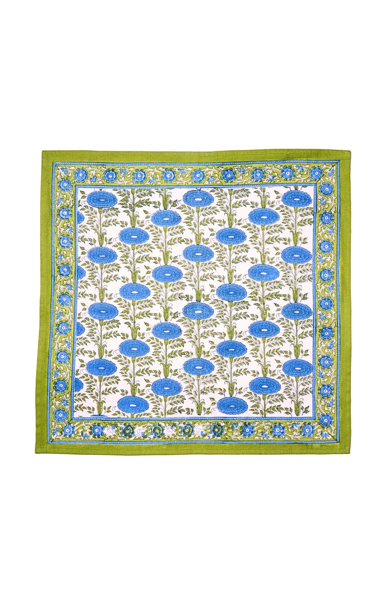 Inner Child Araminta Blockprint Napkins - Set of 4, Main, color, Blue