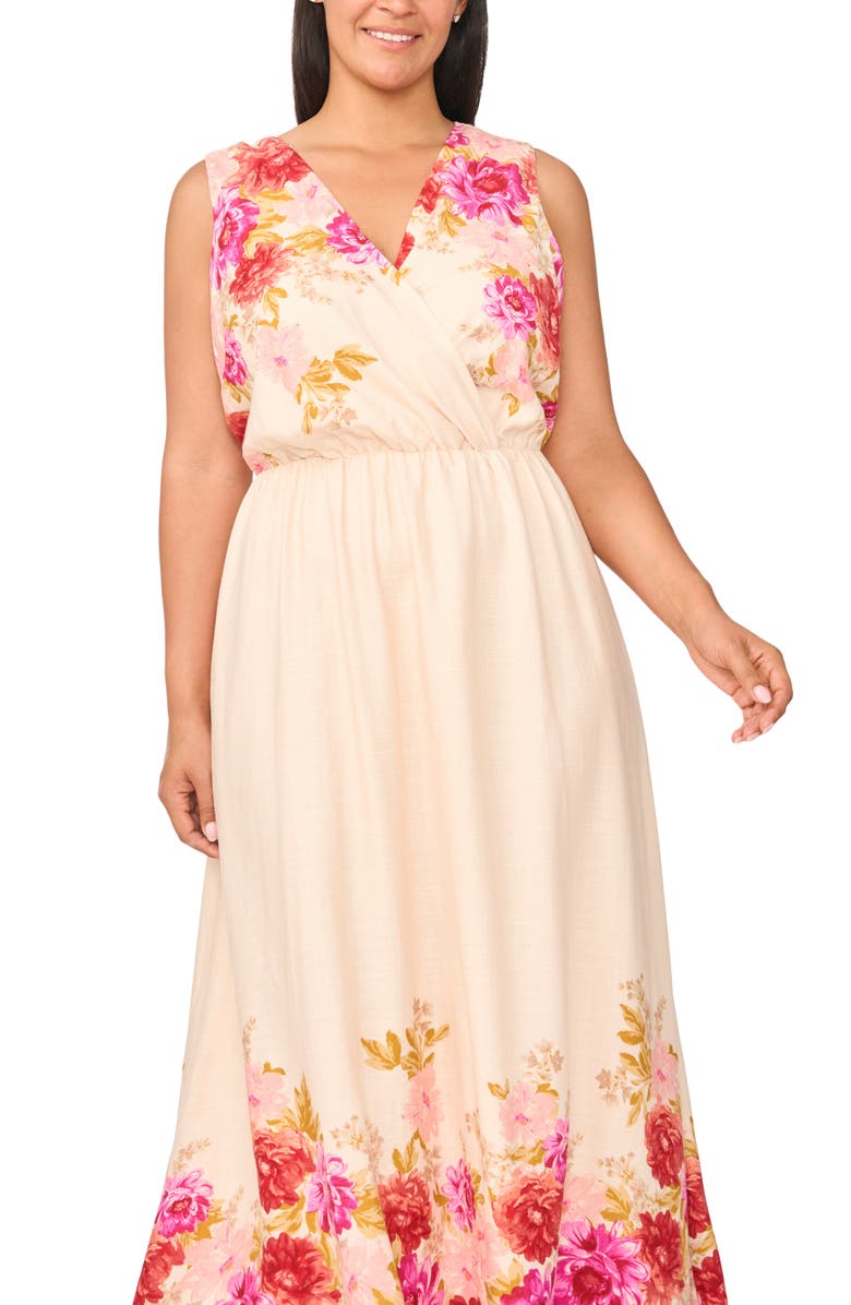 Halogen<sup>®</sup> Cutout Tie Back Maxi Dress, Alternate, color, Buttercream