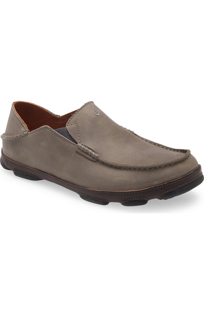 OluKai Moloa Slip-On, Main, color, Ash/ Dk Wood