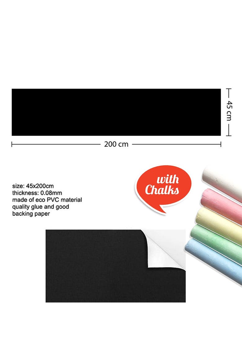 Blackboard Door Mural, Alternate, color, MULTI