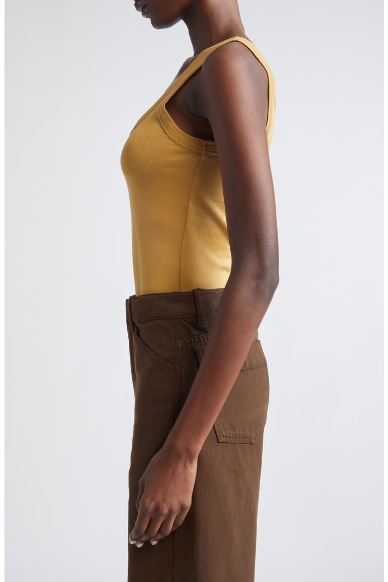 Cotton Rib Tank, Alternate, color, OCHRE