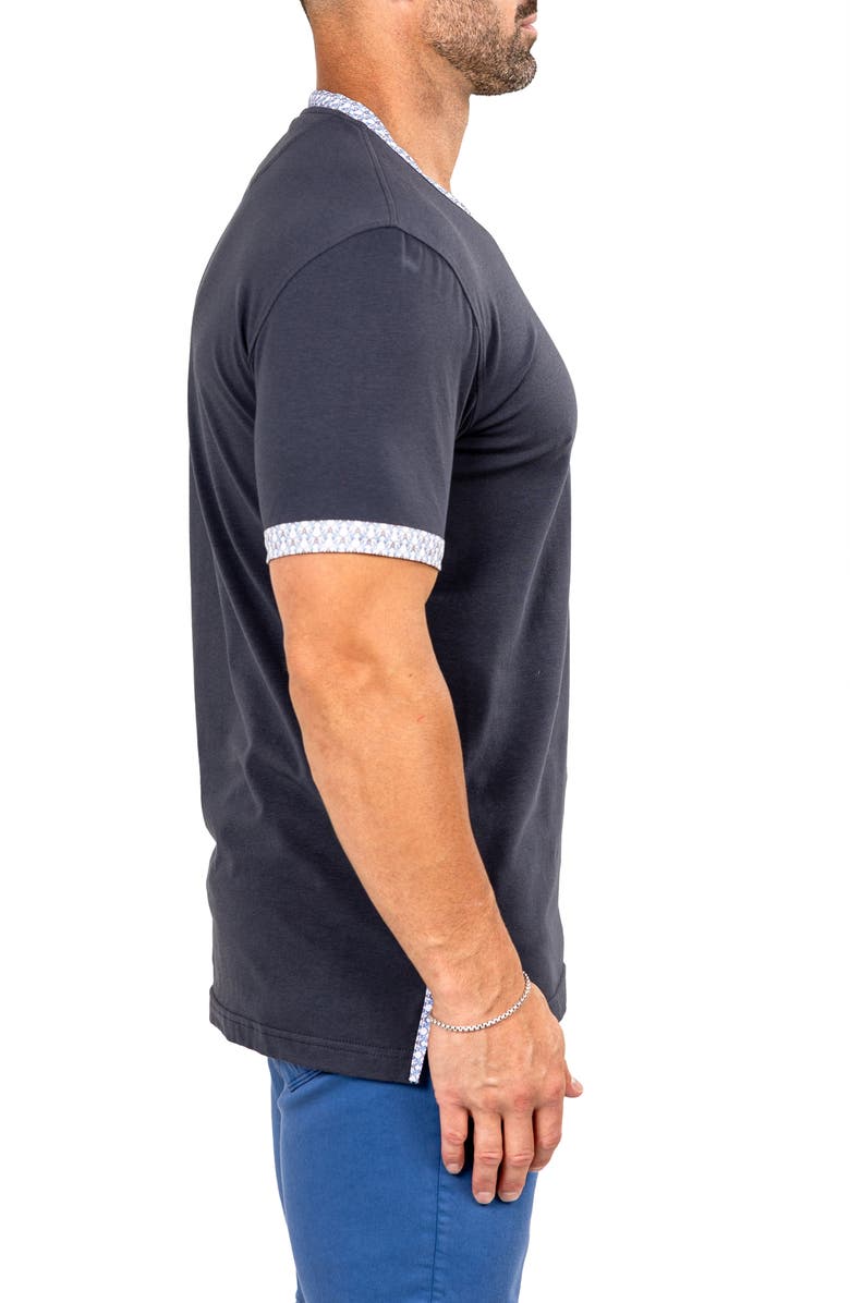 Maceoo Edison Marthyr0008 Grey Cotton V-Neck T-Shirt, Alternate, color, 