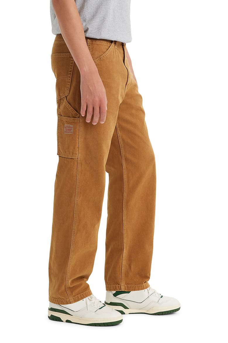 568 Loose Straight Leg Carpenter Pants, Alternate, color, DARK GINGER BTMS GARMENT DYE