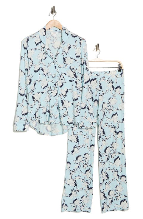 Tranquility Long Sleeve Shirt & Pants Pajamas (Regular & Plus)