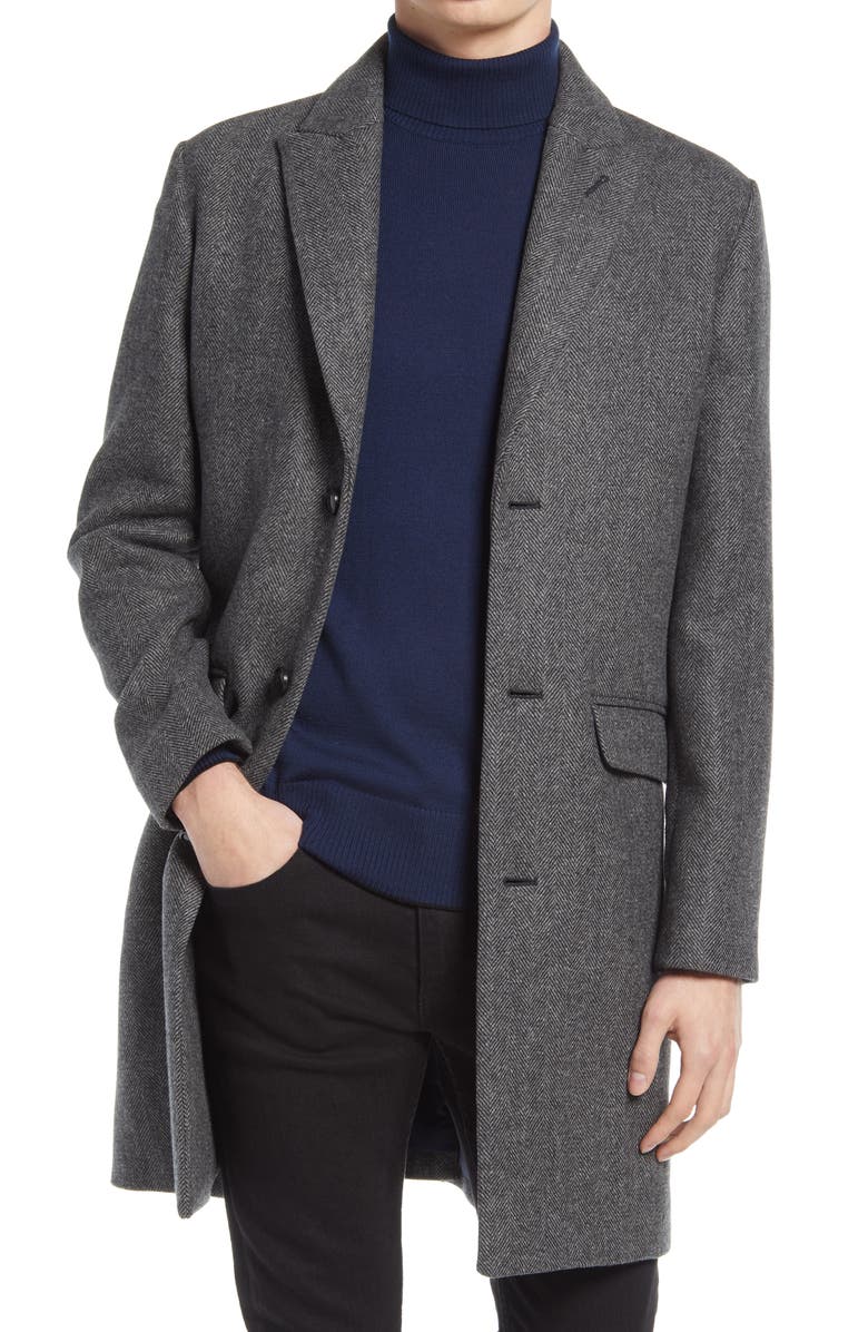Bonobos The Stretch Wool Blend Water Repellent Topcoat, Main, color, 