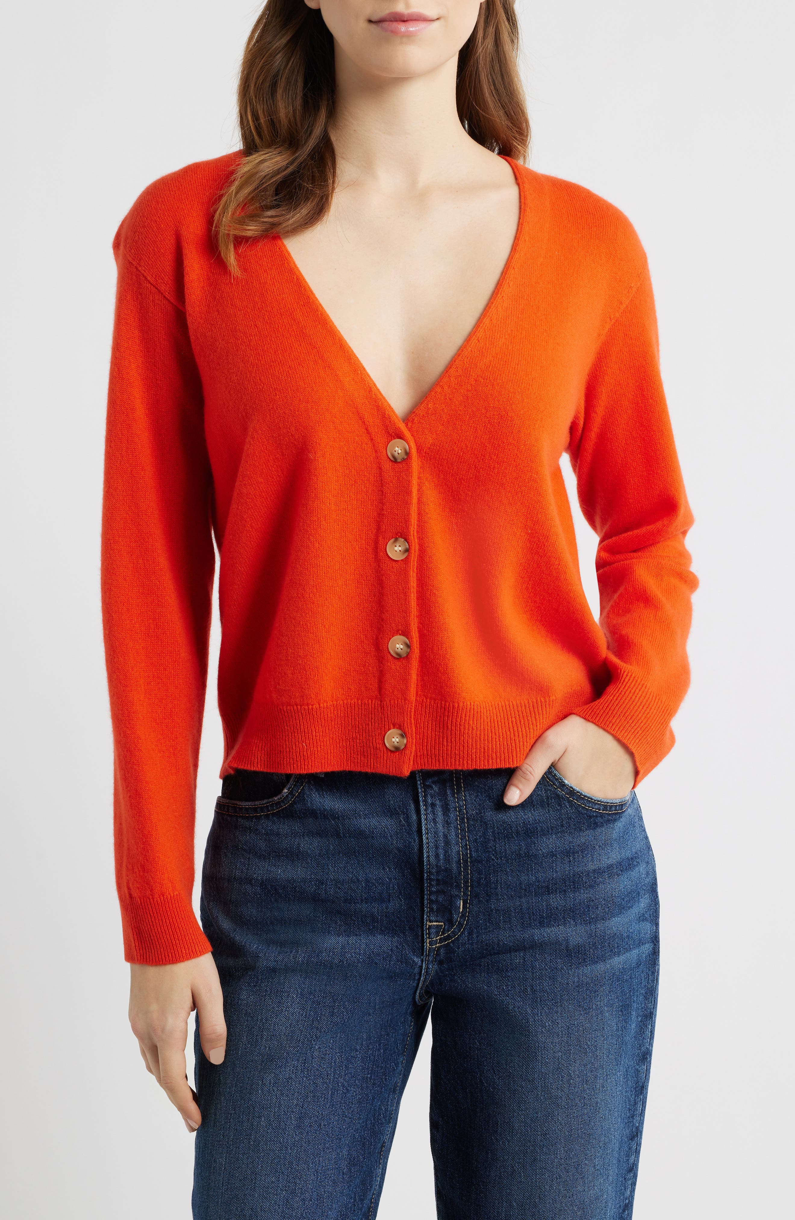 THE GREAT. The Tiny V-Neck Cashmere Cardigan | Nordstrom