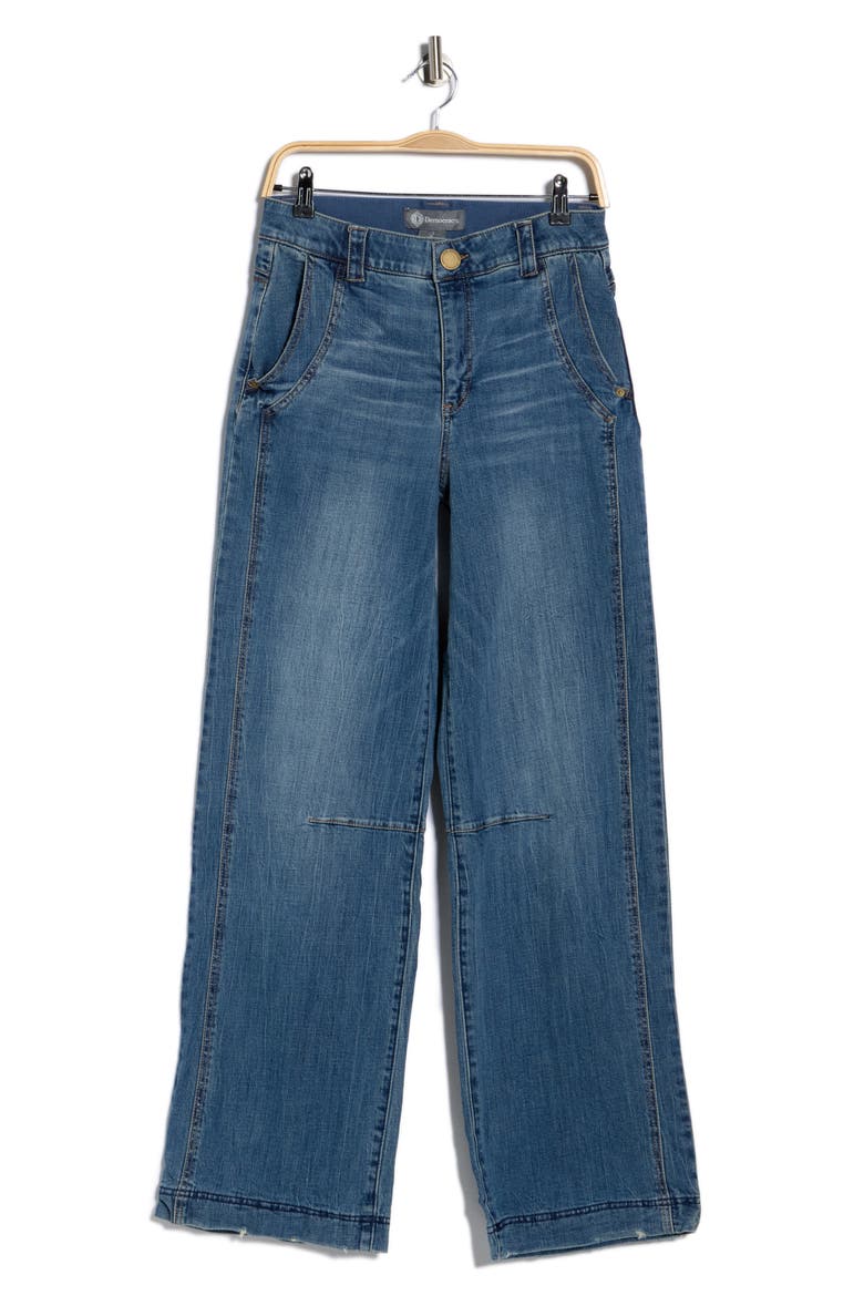 Dart Wide Leg Jeans, Alternate, color, MID BLUE ARTISANAL