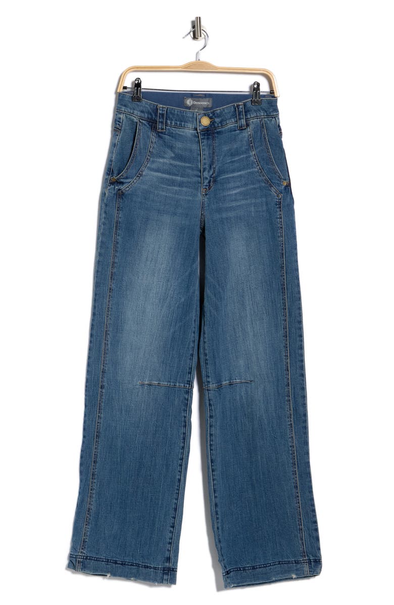 Democracy Dart Wide Leg Jeans, Alternate, color, Mid Blue Artisanal