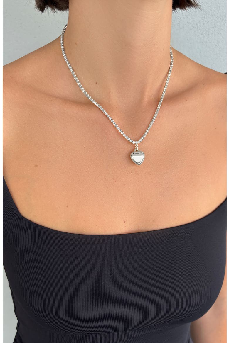 Paperclip Link Toggle Lariat Necklace, Alternate, color, SILVER