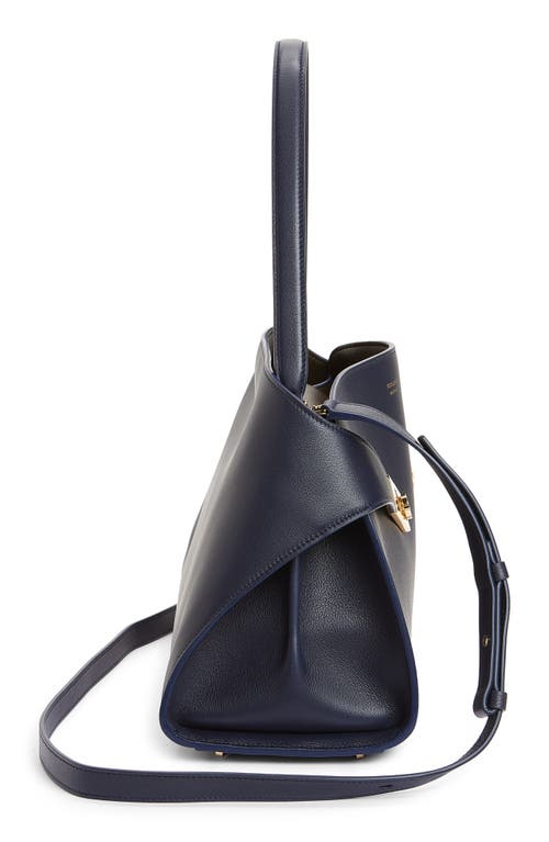 Ferragamo Small Hug Leather Shoulder Bag In Blue