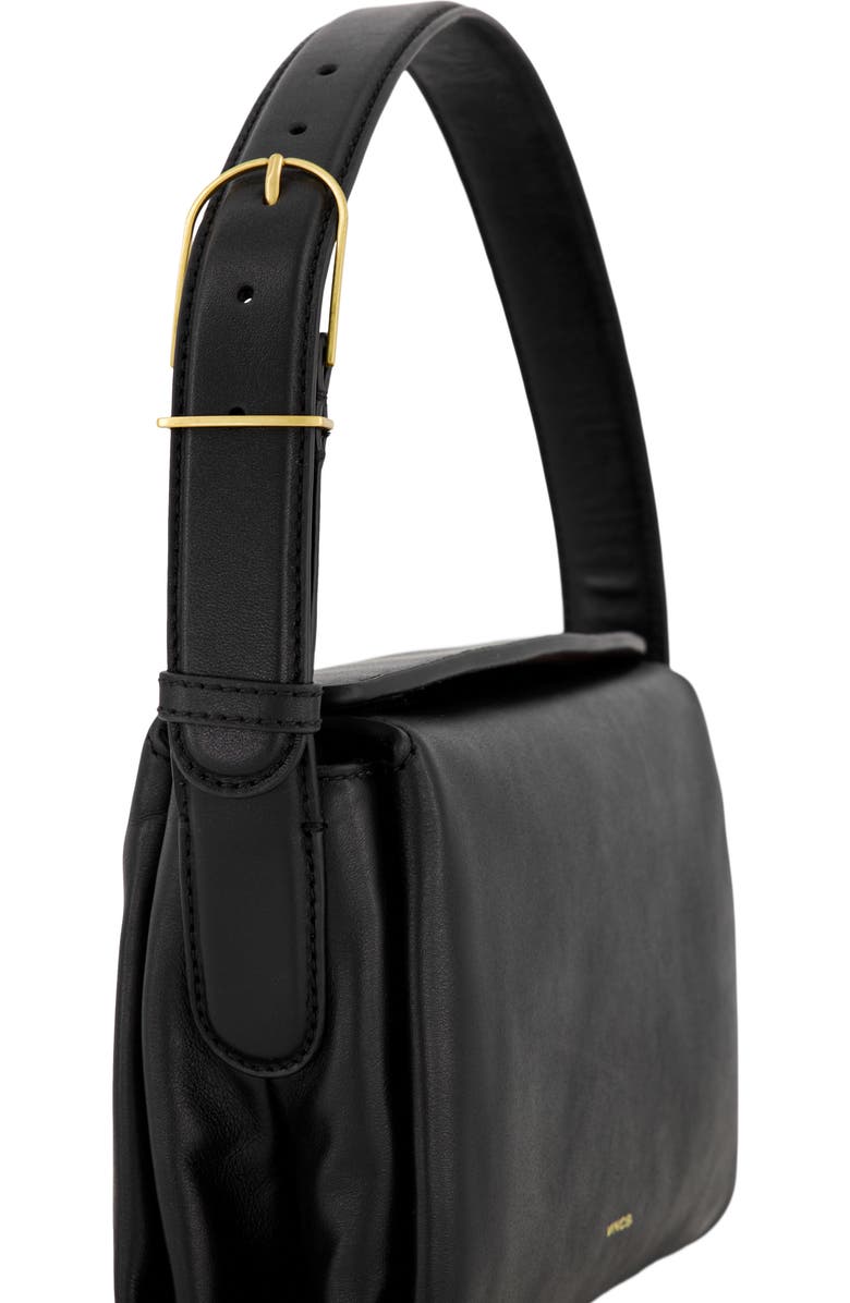 Vince Sidney Boxy Nappa Leather Shoulder Bag, Alternate, color, Black