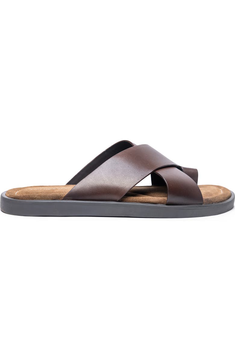 TailorByrd Hampton Leather Sandal, Alternate, color, Dark Brown