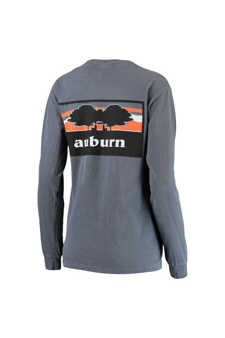 Women's Navy Auburn Tigers Comfort Colors Campus Skyline Long Sleeve Oversized T-Shirt, Alternate, color, Navy