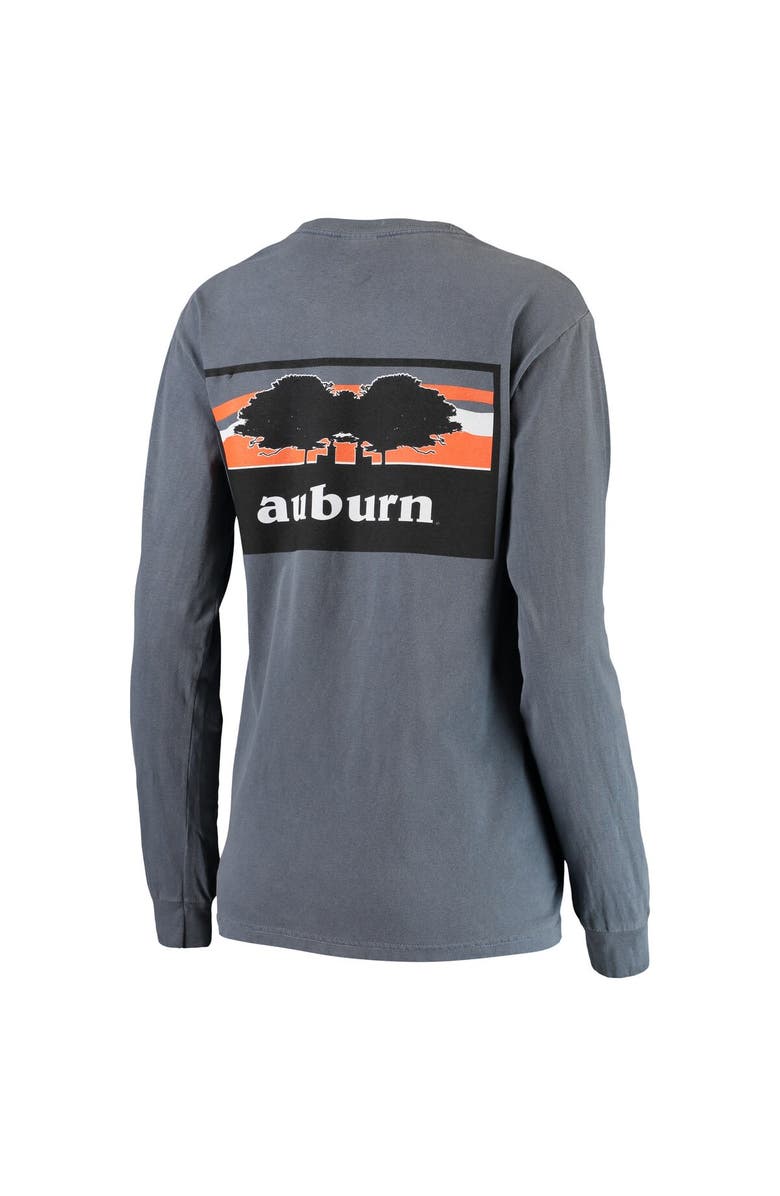 SUMMIT SPORTSWEAR Women's Navy Auburn Tigers Comfort Colors Campus Skyline Long Sleeve Oversized T-Shirt, Alternate, color, Navy