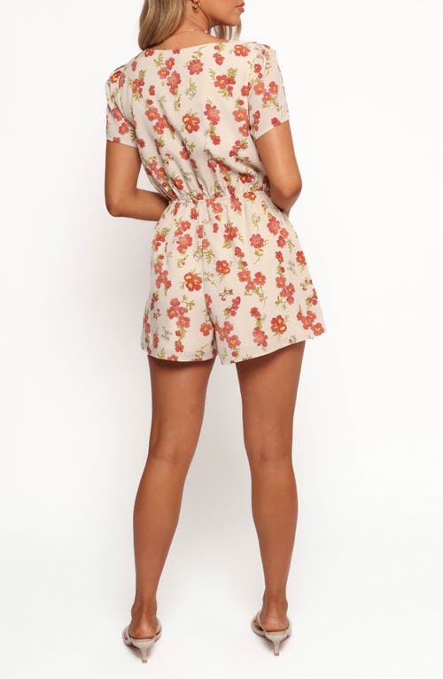 Petal And Pup Petal & Pup Zev Floral Print Short Sleeve Romper In Multi