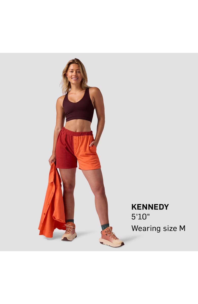 Stoic Finnley Flannel Short - Women's, Alternate, color, Tigerlily/Red Ochre