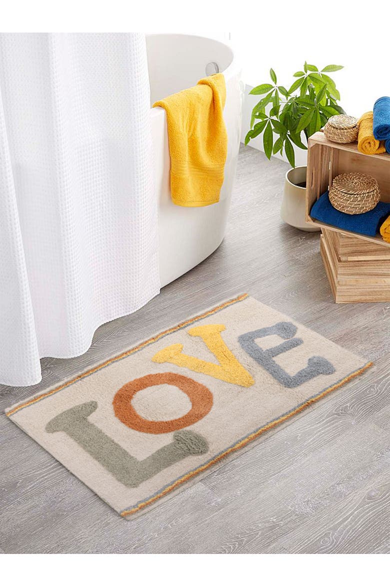 Love Bath Mat 24"X36", Alternate, color, Multicolored