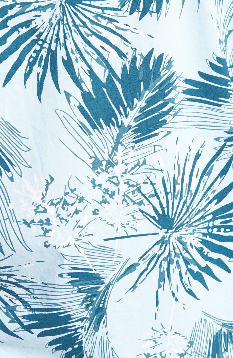 1901 Trim Fit Palm Print Camp Shirt, Alternate, color, 