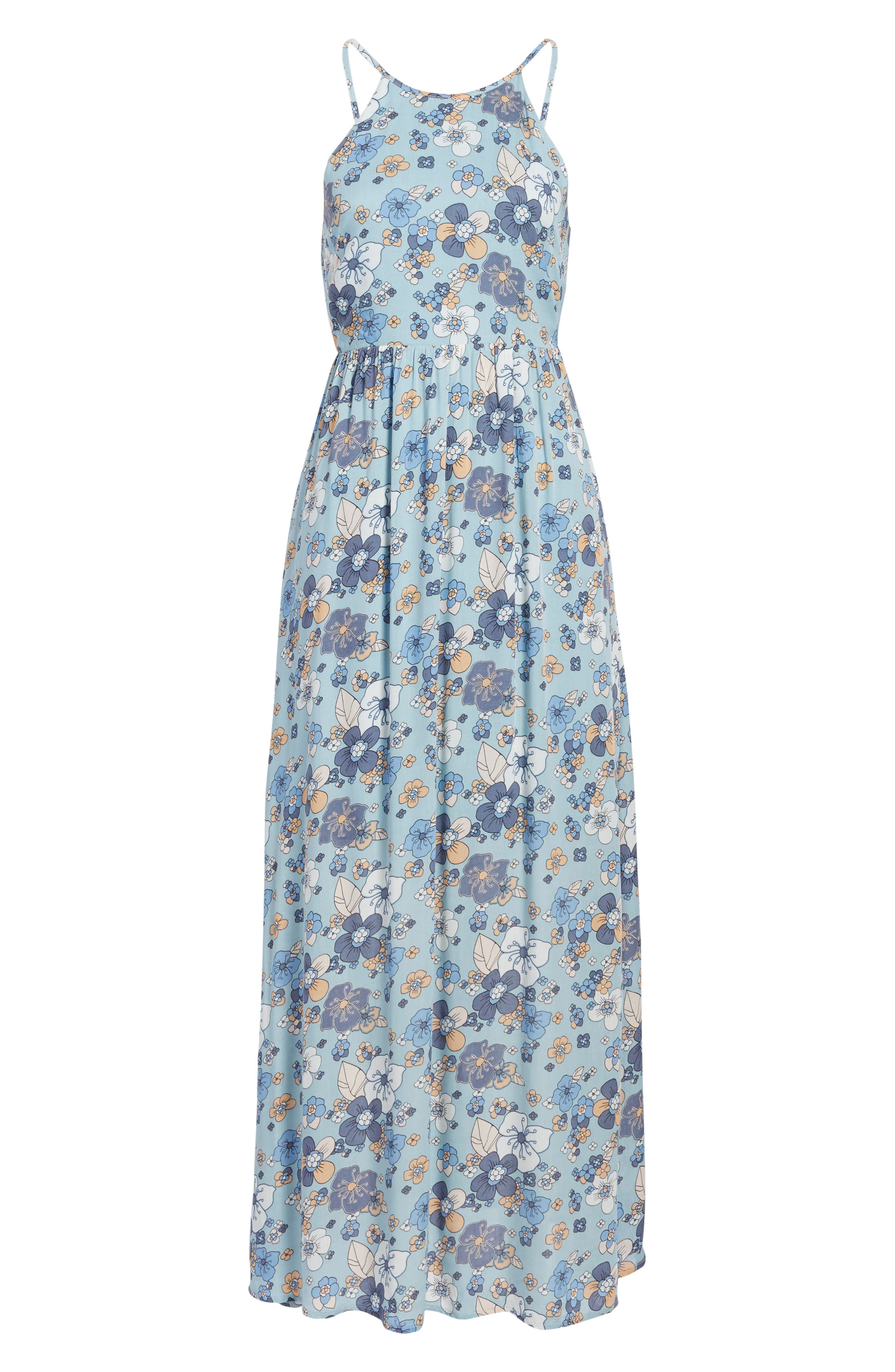 MOON RIVER Floral Print Maxi Dress (Women) | Nordstrom