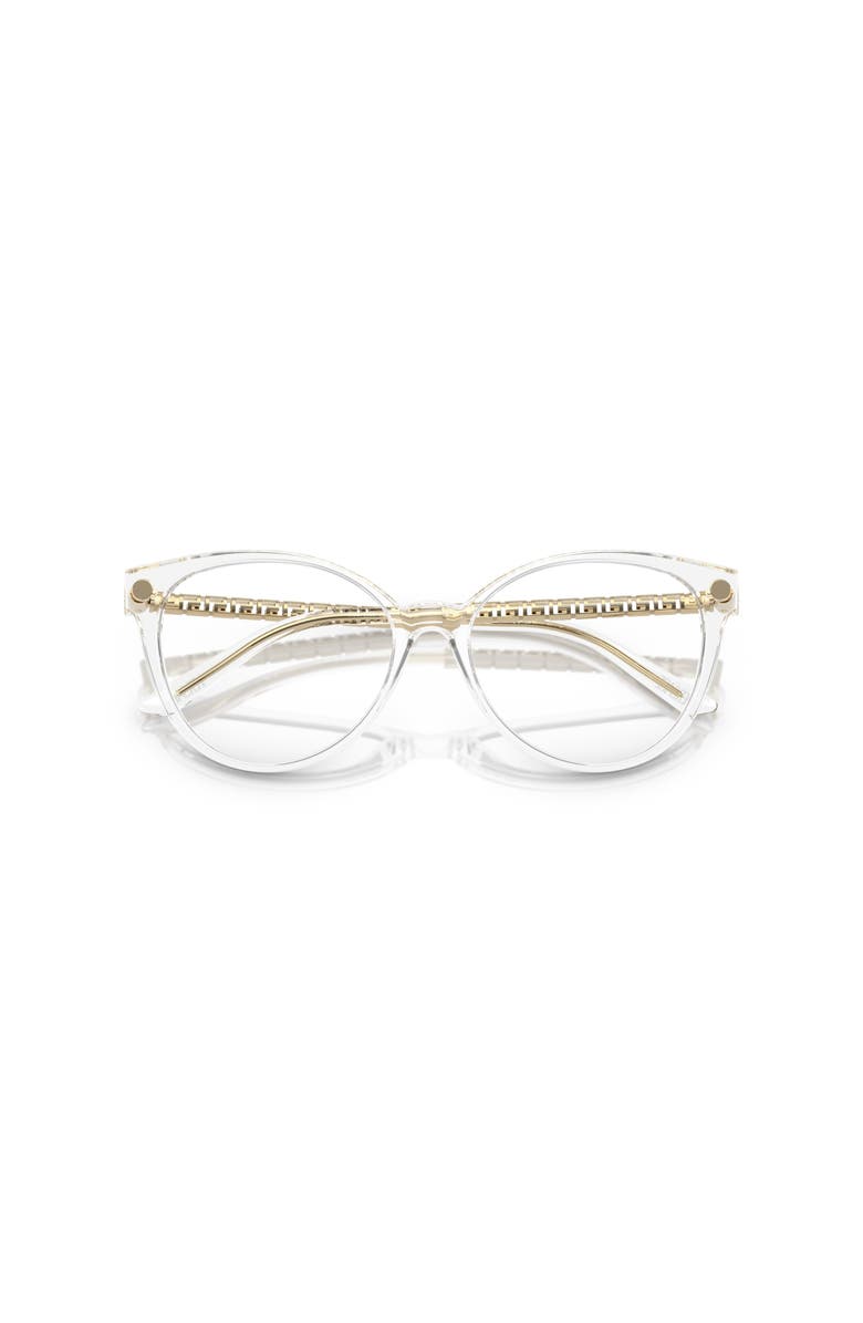 Versace 52mm Cat Eye optical glasses, Alternate, color, Transparent