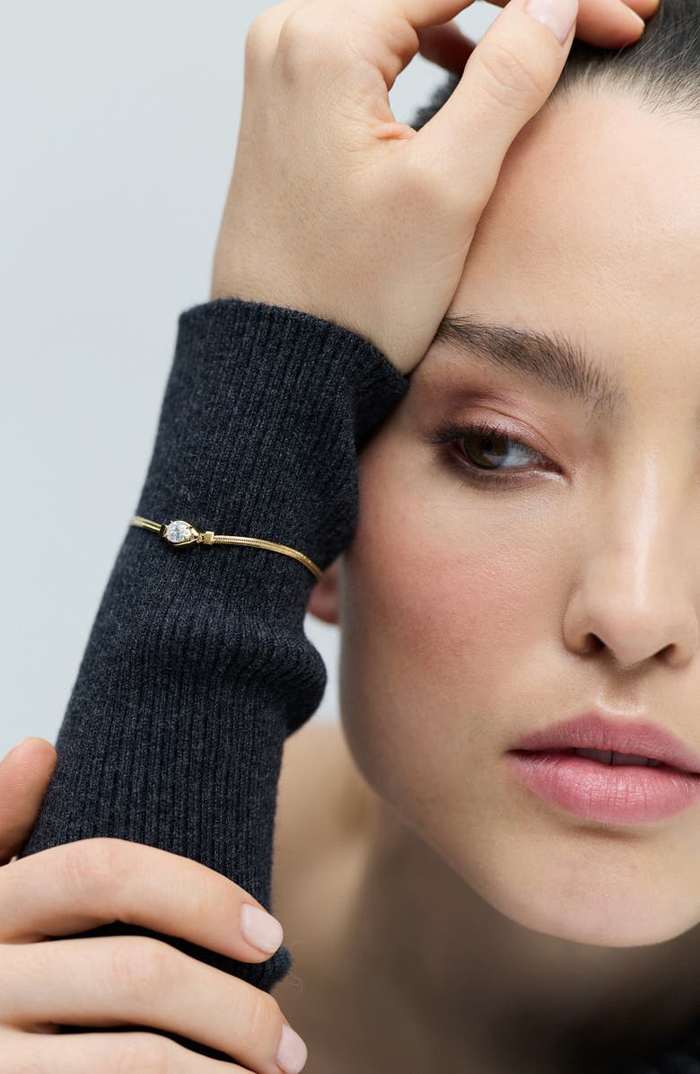 Nadri Delancey Line Bracelet, Alternate, color, Gold