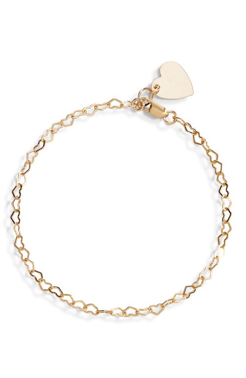 Set & Stones Mandy Heart Charm Bracelet In Gold